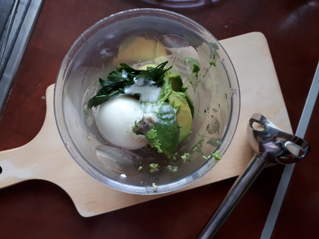 pasta jajeczna, zielony majonez 